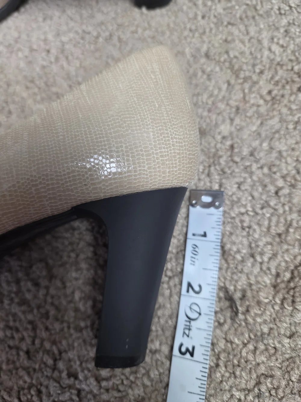 Classic Beige Block Heel Pumps - Women